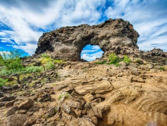 Lava Window At Dimmuborgir, Myvatn Area , Shutterstock 165053975