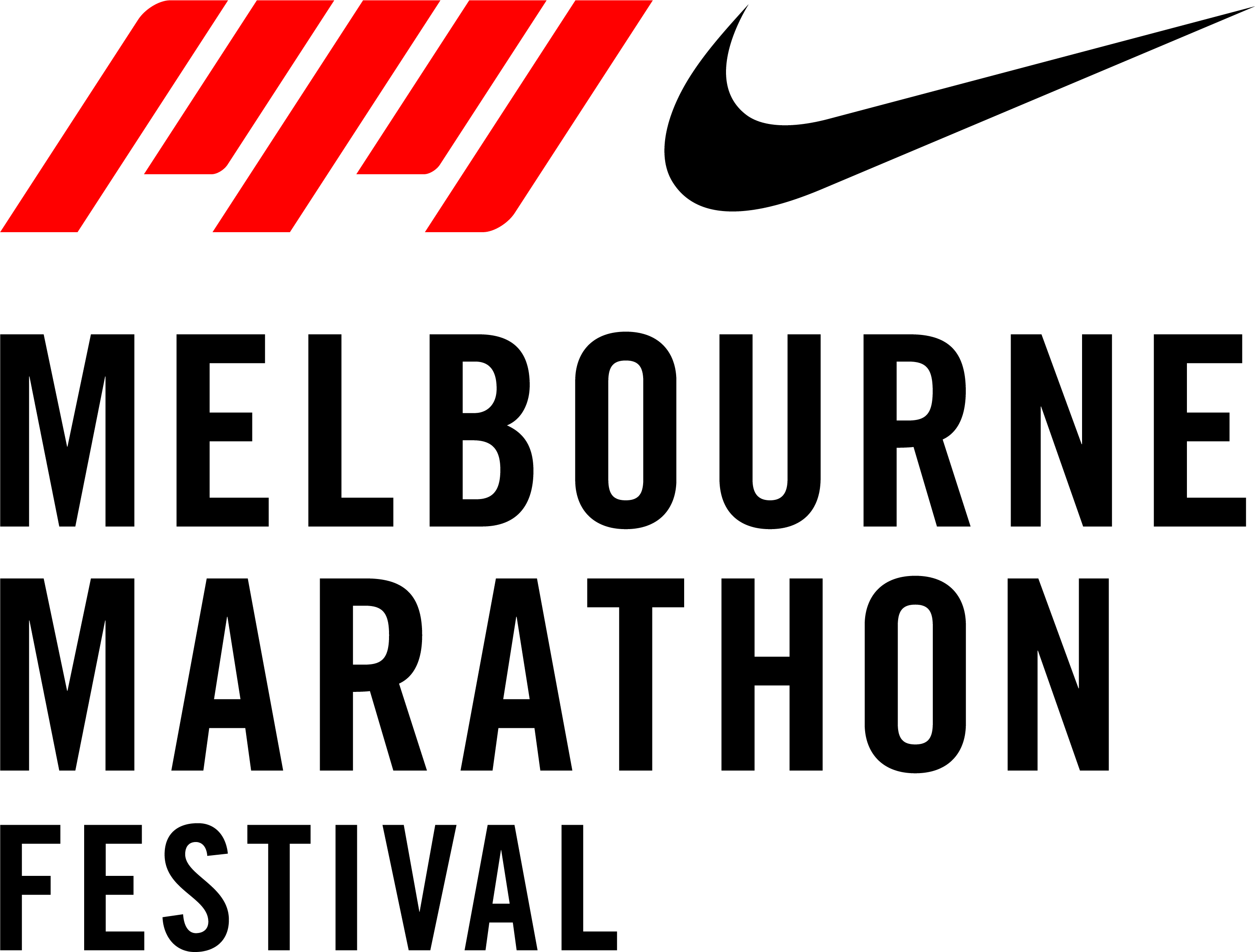 Nike Melbourne Marathon Festival Primary Logo Positive