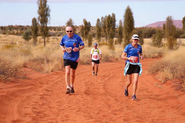 Runners Competing In The Australian Outback Marathon