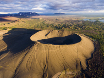 Aerial View Of Hverfjall Crater Image